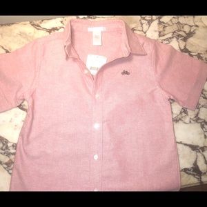 NWT Janie and Jack Short Sleeve Button Down Oxford